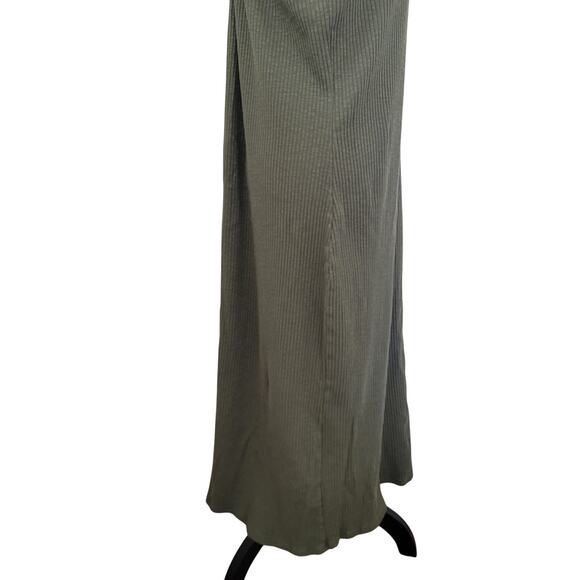 Old Navy 3X Ribbed Maxi Dress Green Halter Neck Alpine Tundra Shelf‎ Bra Casual - Picture 10 of 15